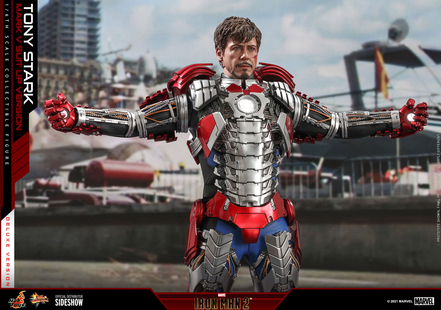 Tony Stark (Mark V Suit Up Version) Deluxe (Prototype Shown) View 8