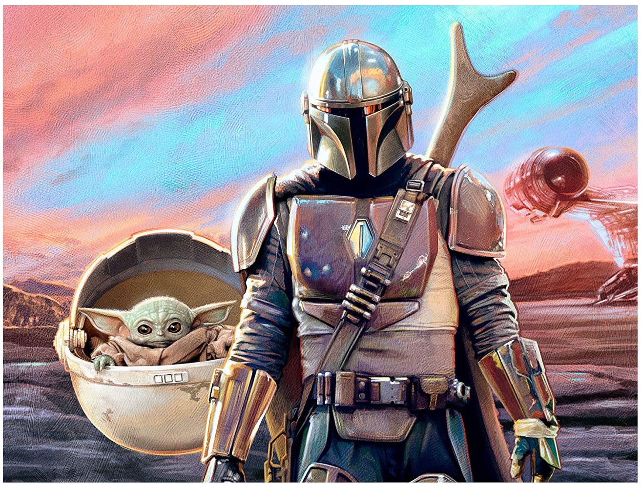 Mandalorian and The Child Mural