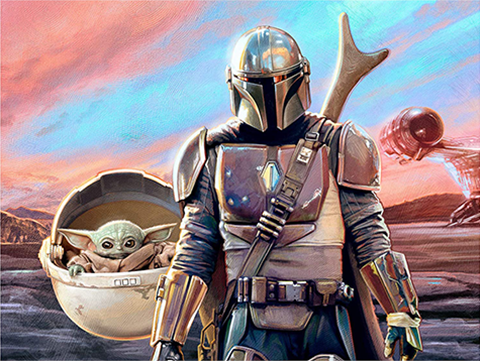 Mandalorian and The Child Mural