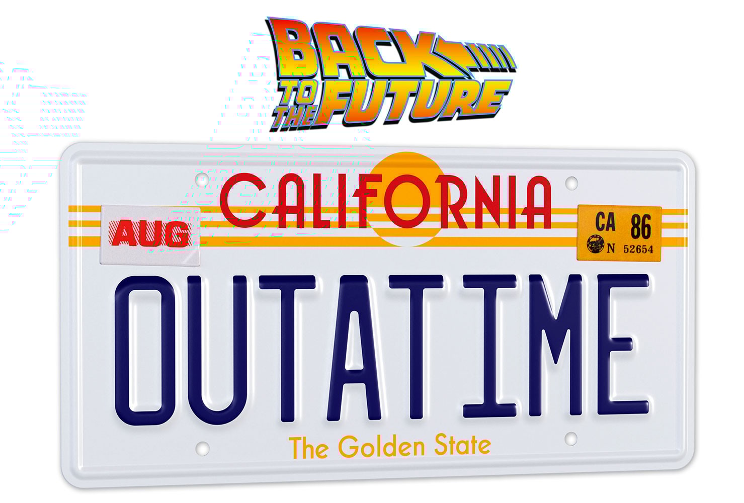 Back to the Future OUTATIME License Plate View 4
