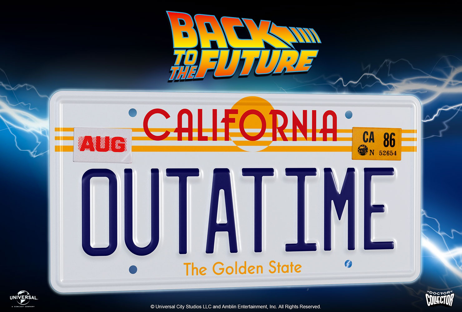 Back to the Future OUTATIME License Plate View 6