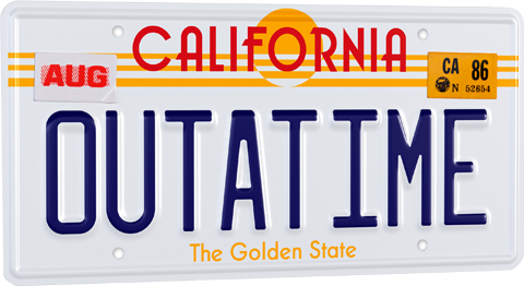 Back to the Future OUTATIME License Plate View 7