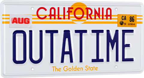 Back to the Future OUTATIME License Plate View 7