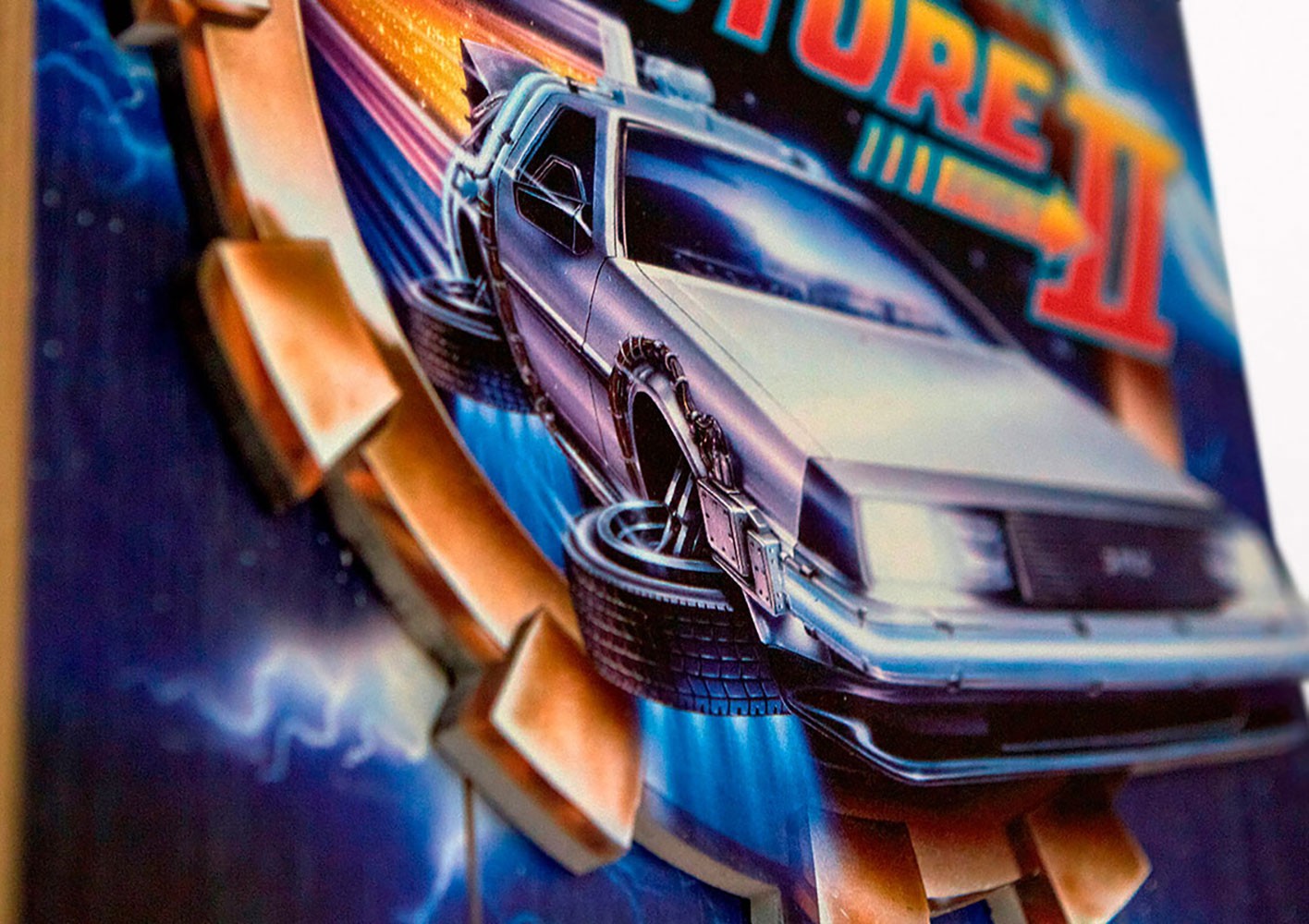 Back to the Future II WOODART 3D “Flying Delorean” (Prototype Shown) View 3