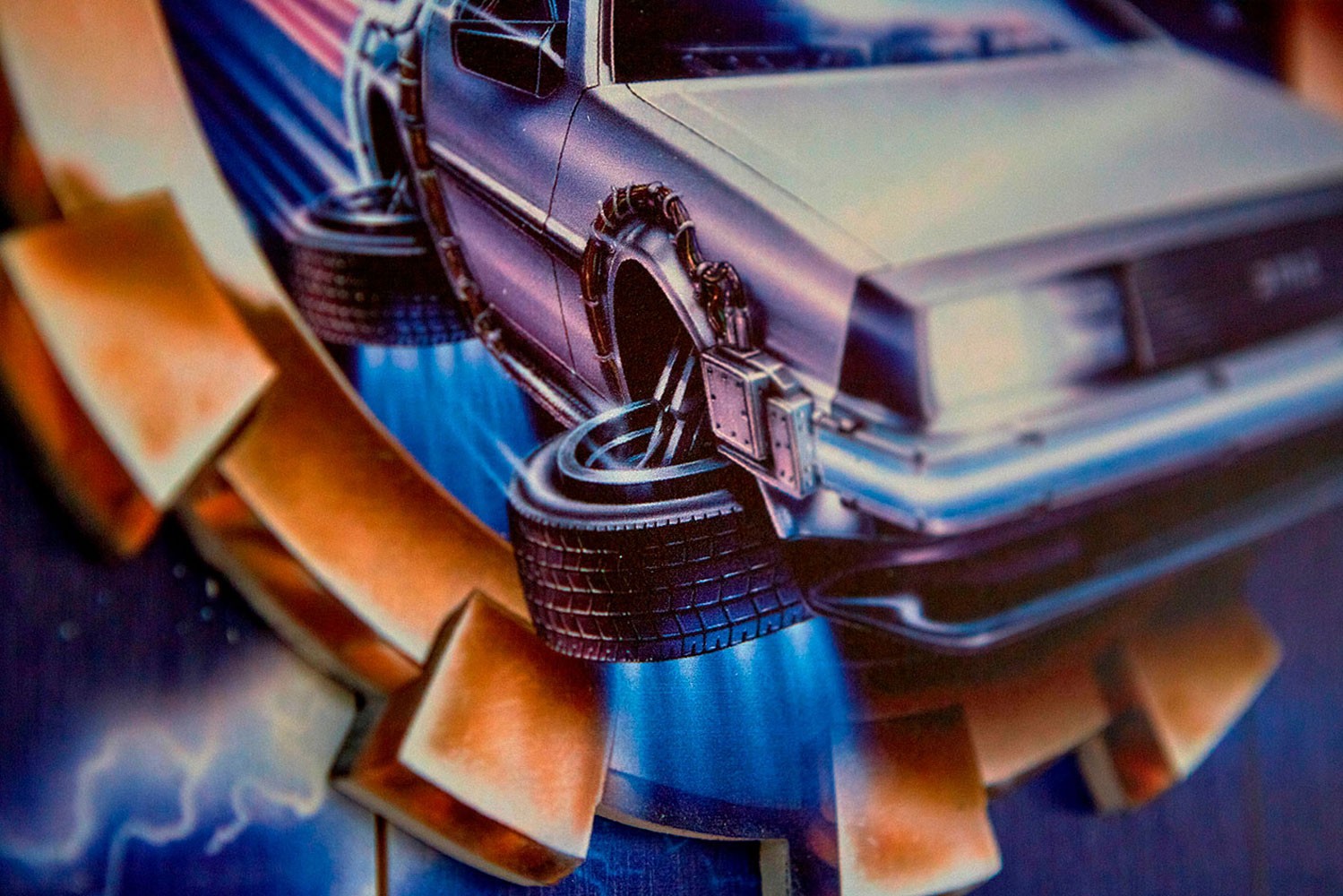 Back to the Future II WOODART 3D “Flying Delorean” (Prototype Shown) View 4