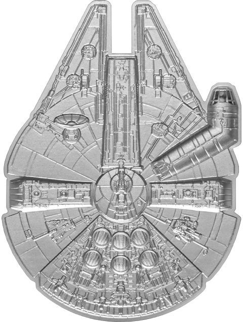 Millennium Falcon 1oz Silver Shaped Coin