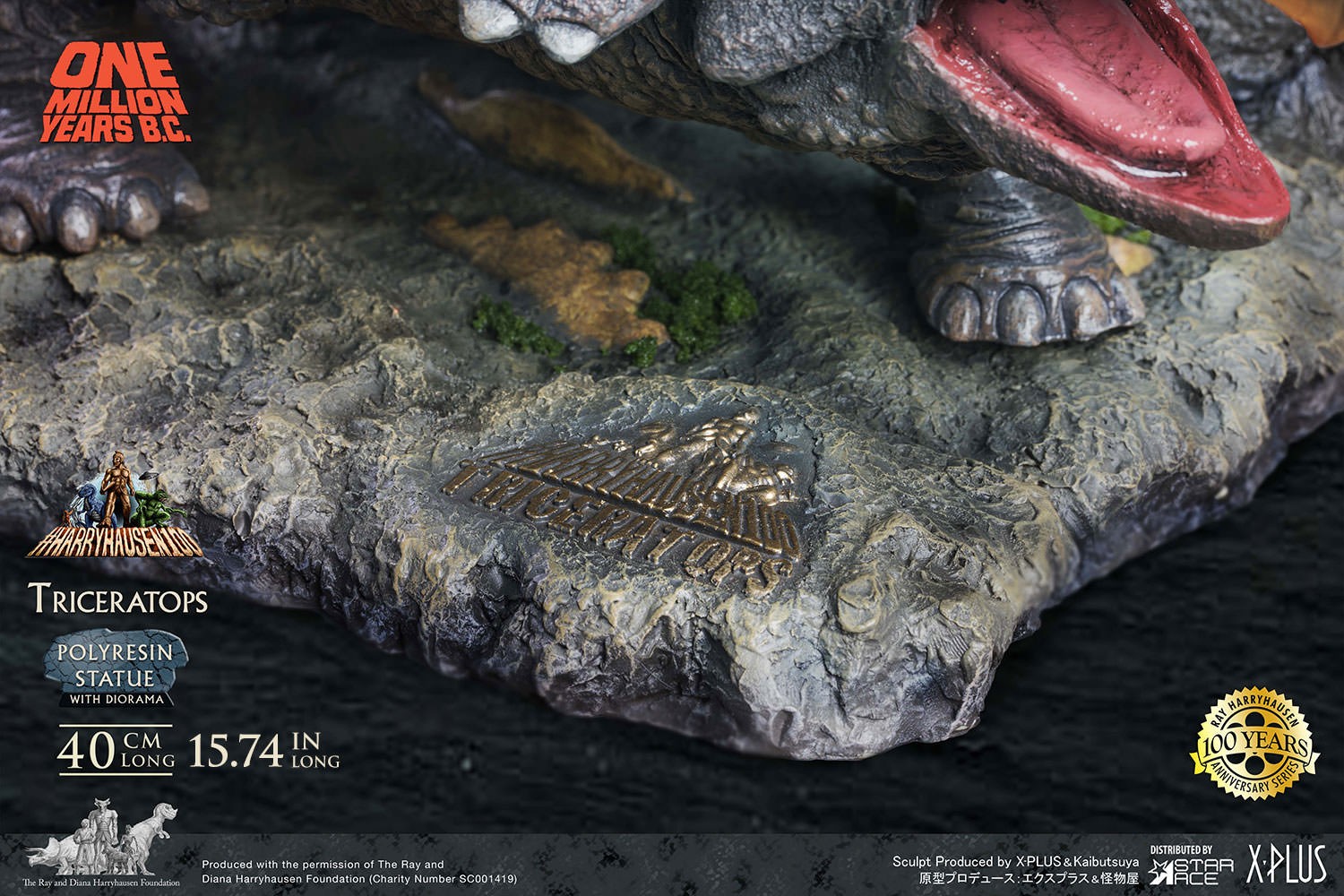 One Million Years B.C. Triceratops (Polyresin Version) Statues  (Prototype Shown) View 6
