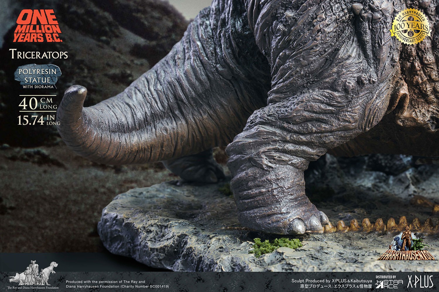 One Million Years B.C. Triceratops (Polyresin Version) Statues  (Prototype Shown) View 9