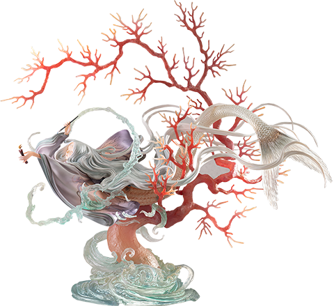 Red Candle and Mermaid (Red Coral)
