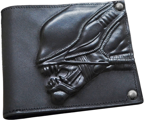 Alien Embossed Leather Wallet