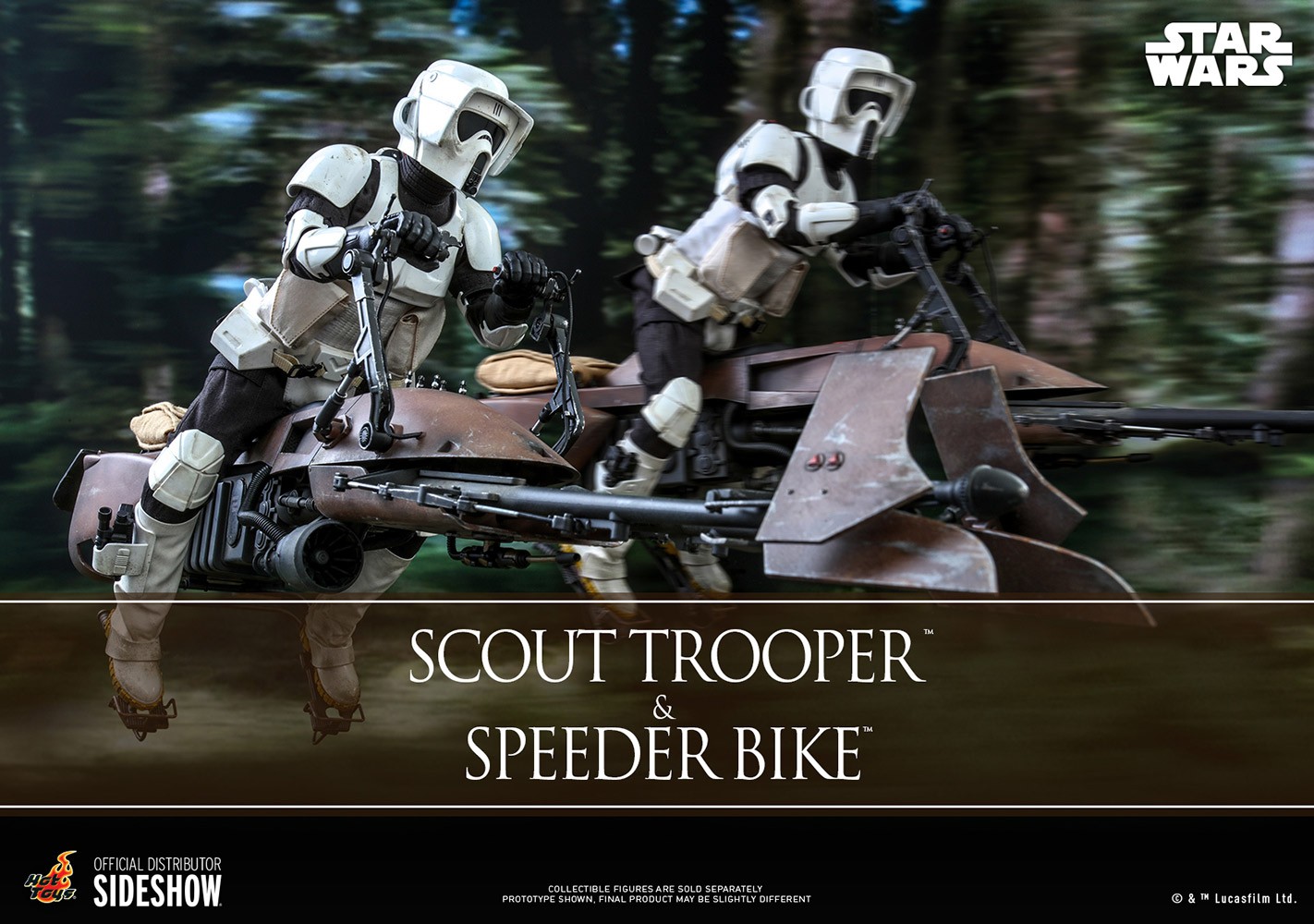 Scout Trooper and Speeder Bike Sixth Scale Collectible Set by