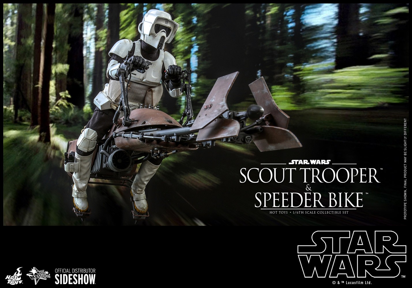Scout Trooper and Speeder Bike Sixth Scale Collectible Set by