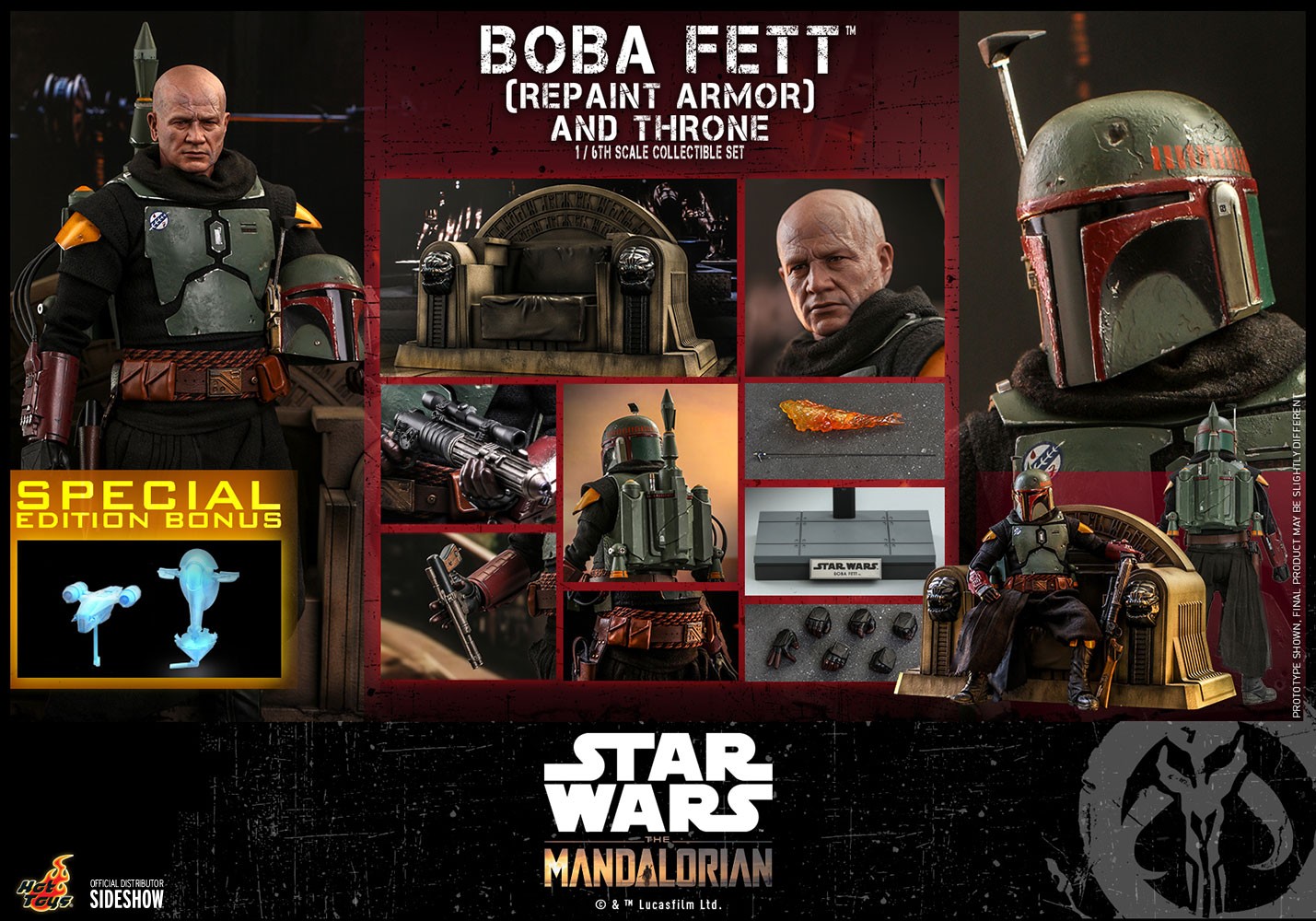 Boba Fett (Repaint Armor - Special Edition) and Throne Exclusive Edition (Prototype Shown) View 20