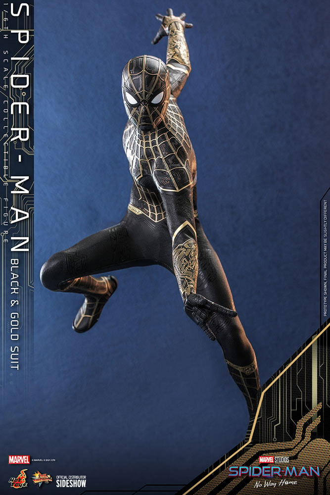 Spider-Man (Black & Gold Suit) Sixth Scale Collectible Figure by Hot Toys |  Sideshow Collectibles