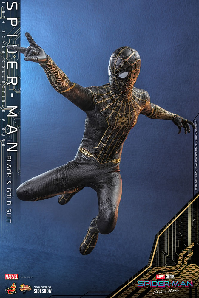 Spider-Man (Black & Gold Suit) Sixth Scale Collectible Figure by Hot Toys |  Sideshow Collectibles