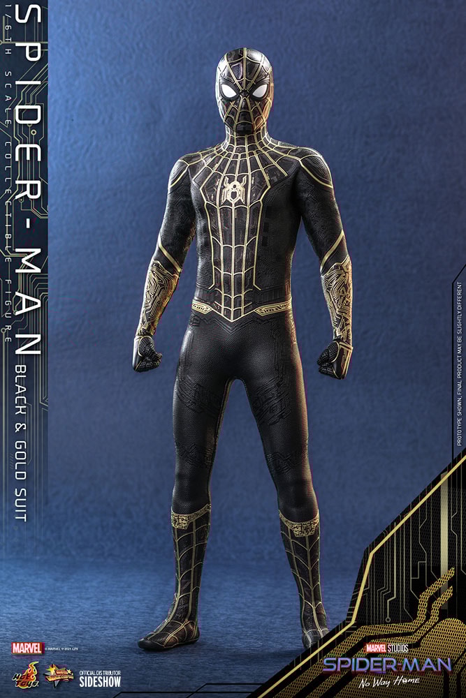 Black spiderman sales figurine