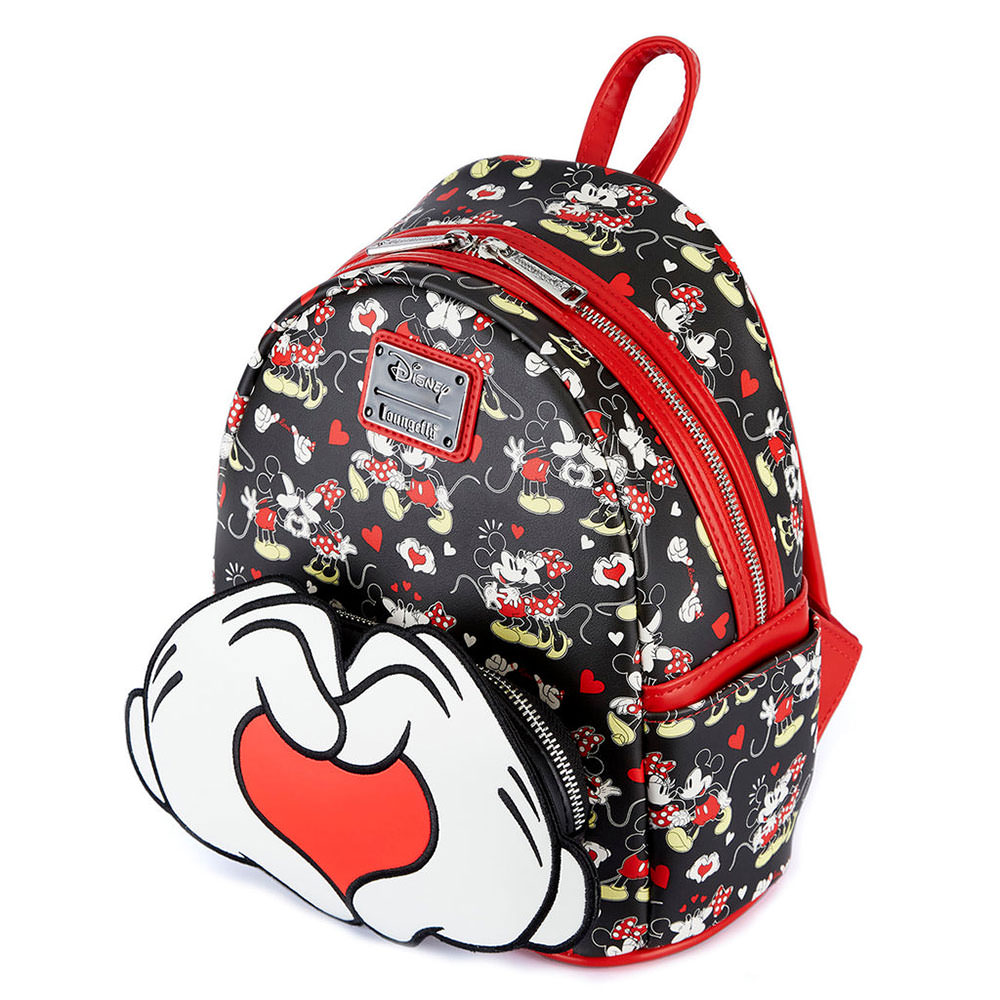 Mickey and Minnie Heart Hands Mini Backpack