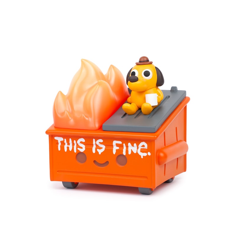 "This is Fine" Dumpster Fire- Prototype Shown