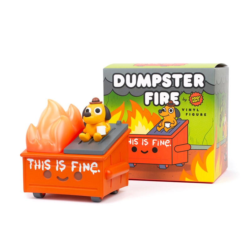 "This is Fine" Dumpster Fire- Prototype Shown