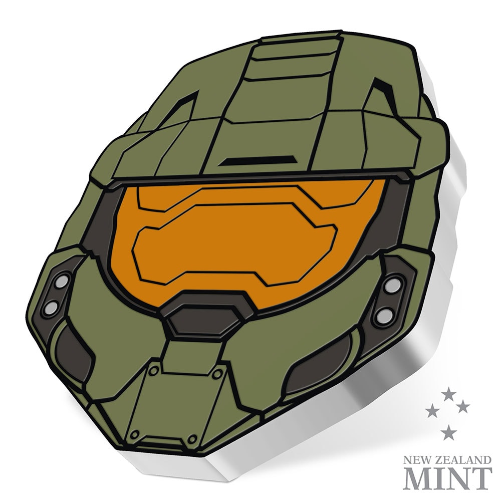 Master Chief Helmet 1oz Silver Coin (Prototype Shown) View 2