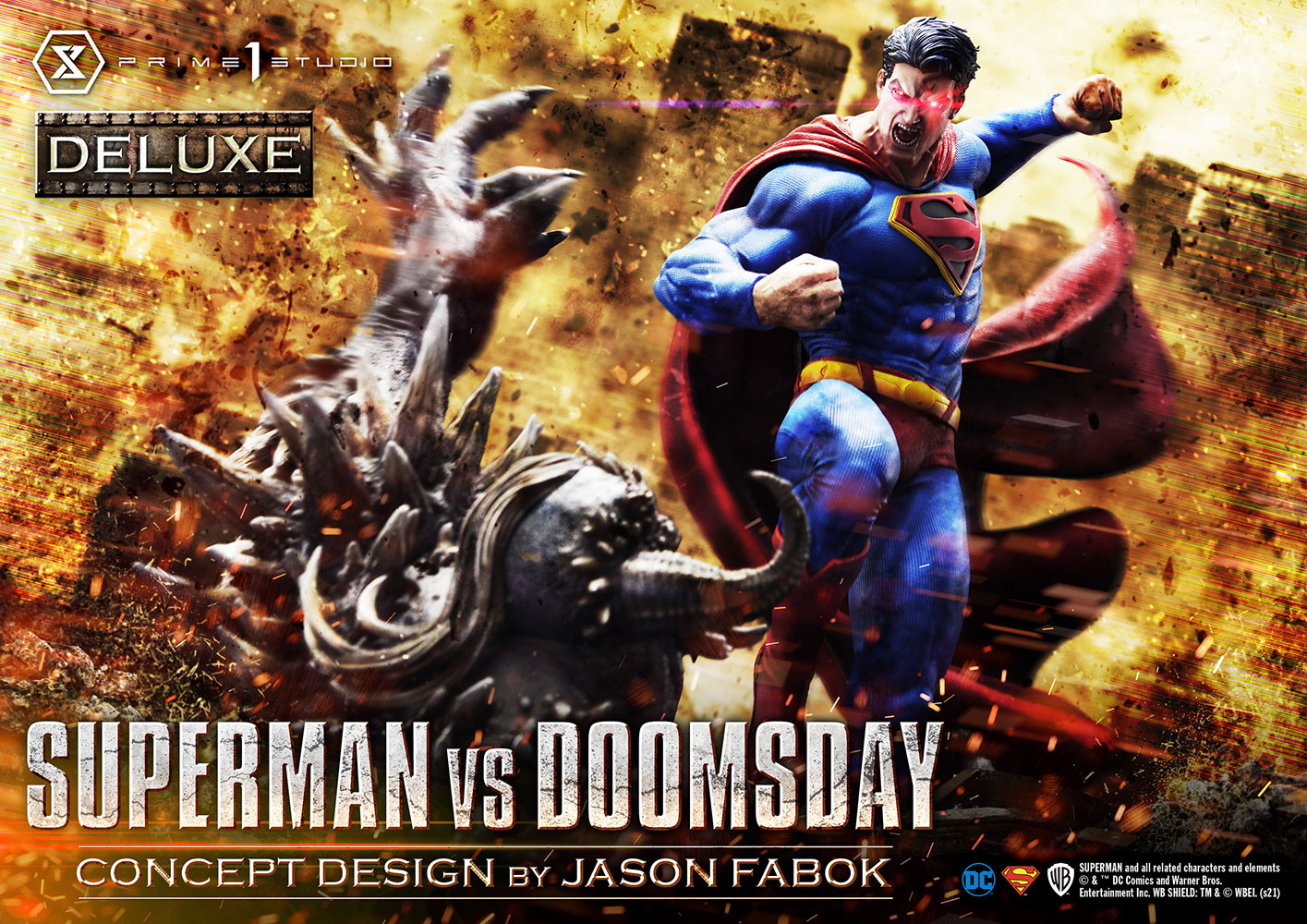 DC Comics Superman VS Doomsday (Deluxe Version) Statues  View 1