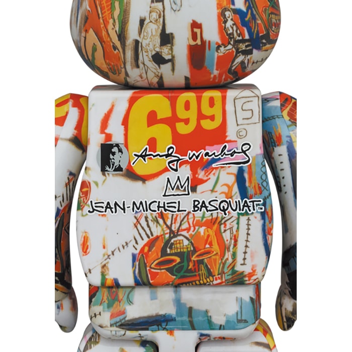 Be@rbrick Andy Warhol x JEAN-MICHEL BASQUIAT #4 1000% Figure by Medicom