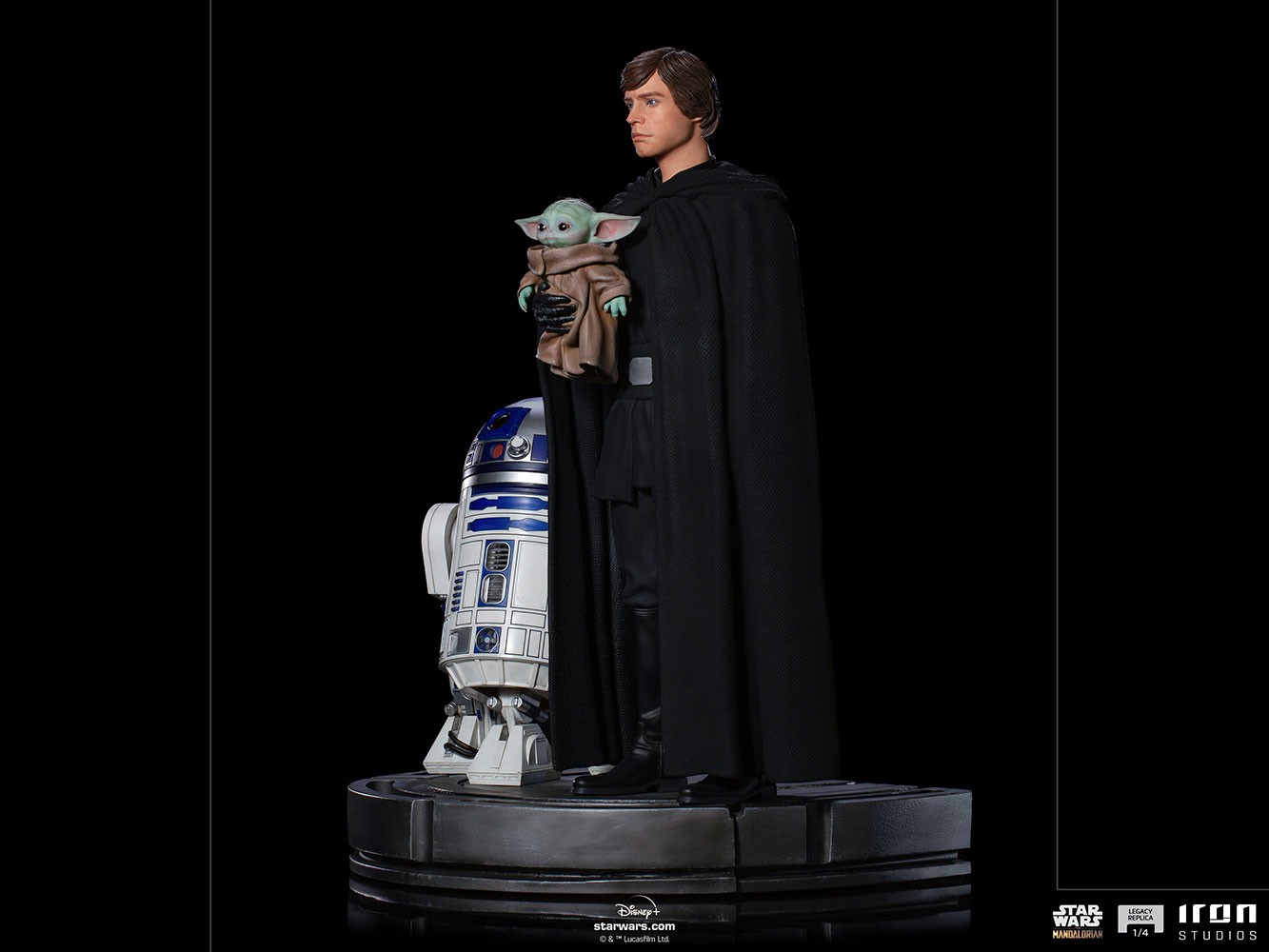 Luke Skywalker, R2-D2 and Grogu