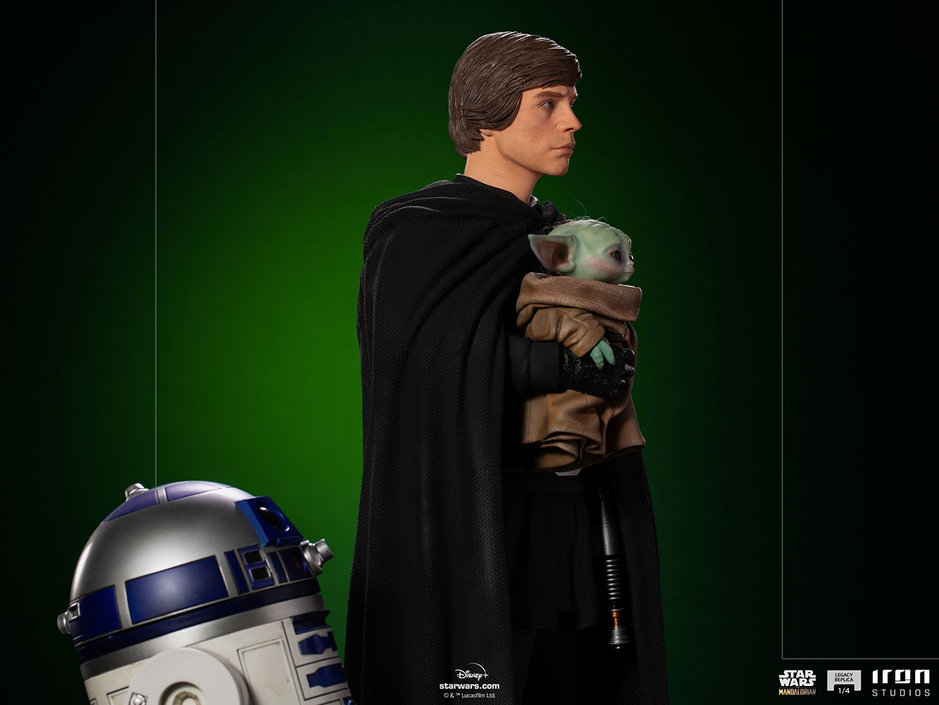 Luke Skywalker, R2-D2 and Grogu