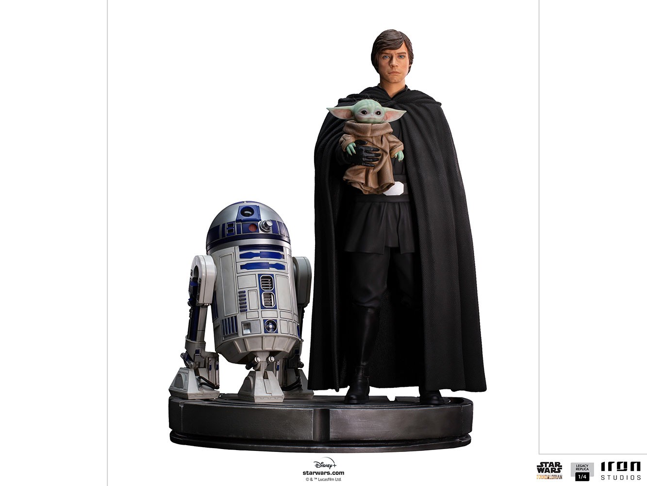 Luke Skywalker, R2-D2 and Grogu