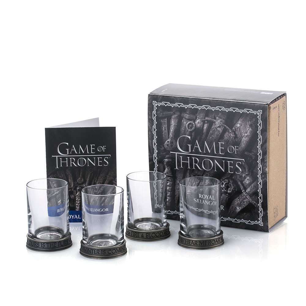 House Sigils Shot Glass Quartet- Prototype Shown