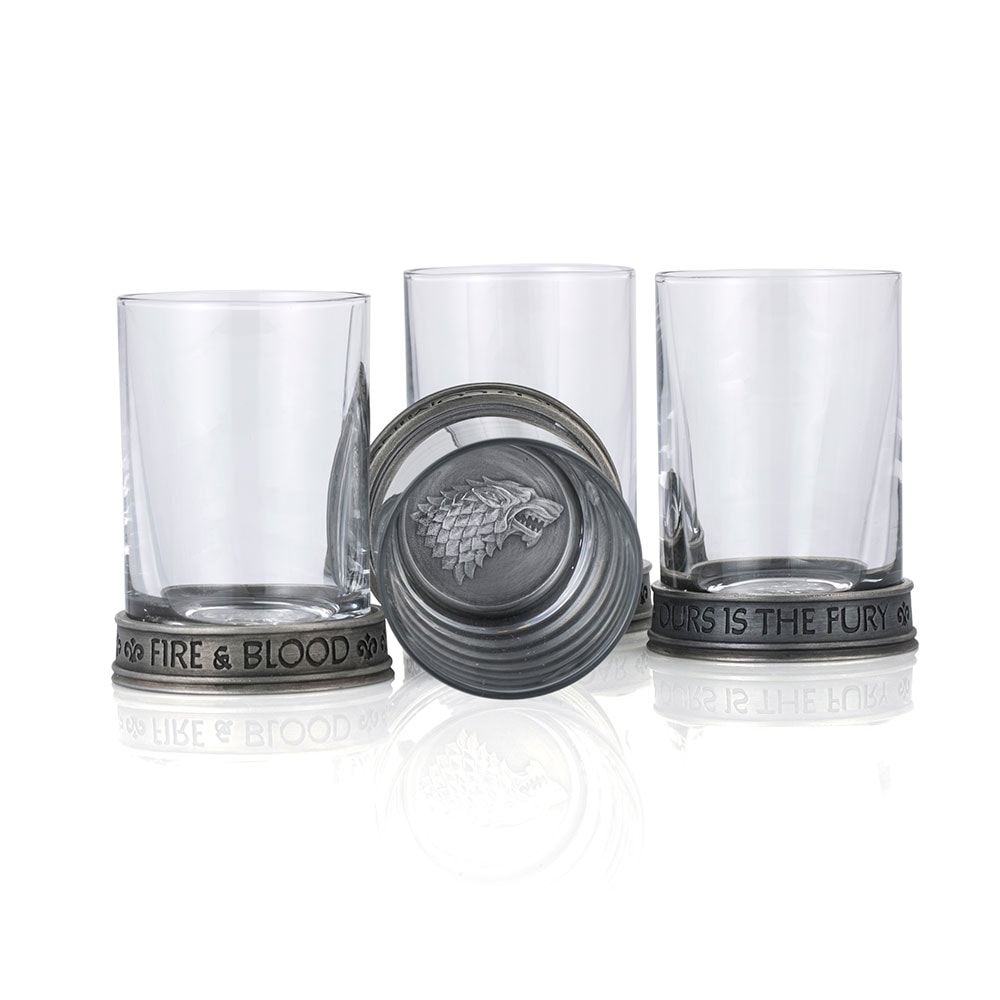 House Sigils Shot Glass Quartet- Prototype Shown
