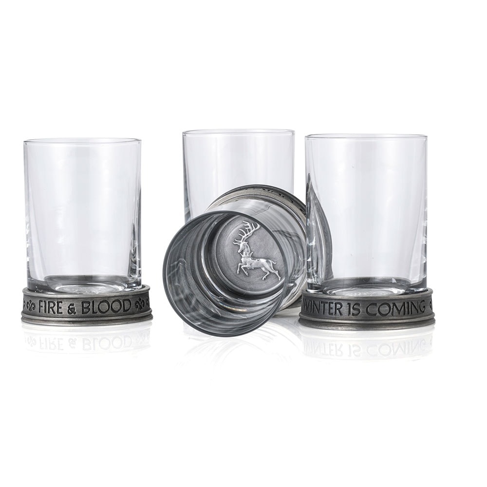 House Sigils Shot Glass Quartet- Prototype Shown