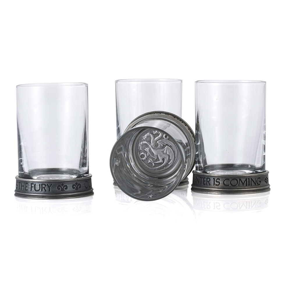 House Sigils Shot Glass Quartet- Prototype Shown