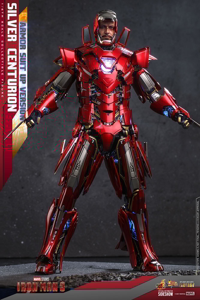 Iron man silver shop centurion action figure