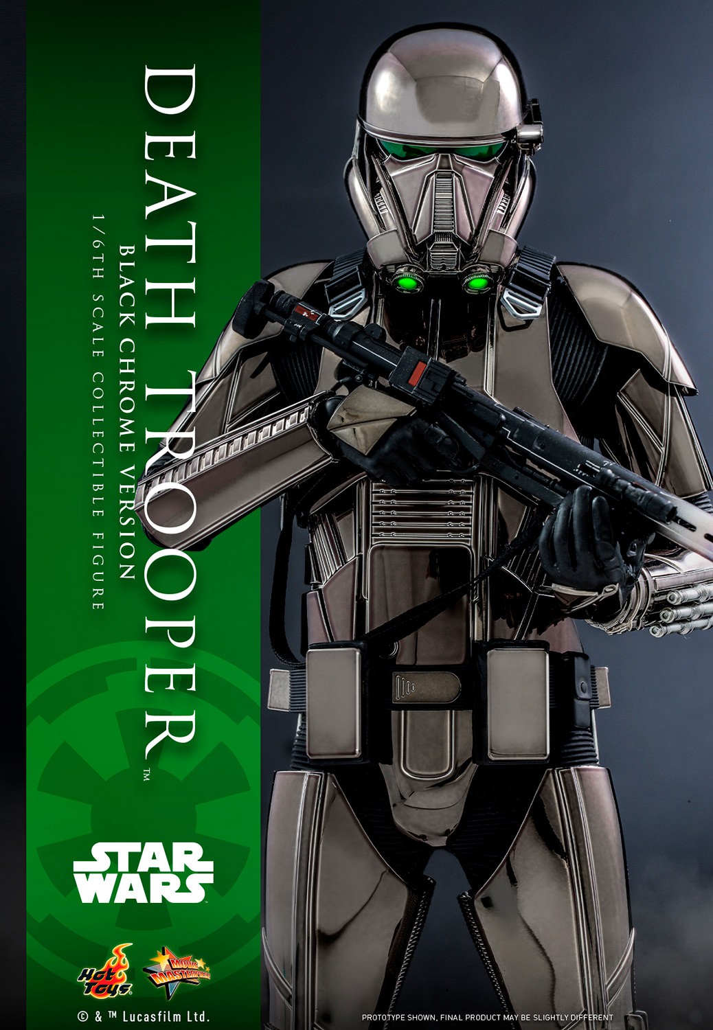 Death Trooper Black Chrome Version Sixth Scale Figure by Hot