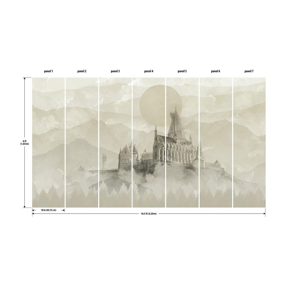 Harry Potter Hogwarts Castle Wallpaper Mural- Prototype Shown