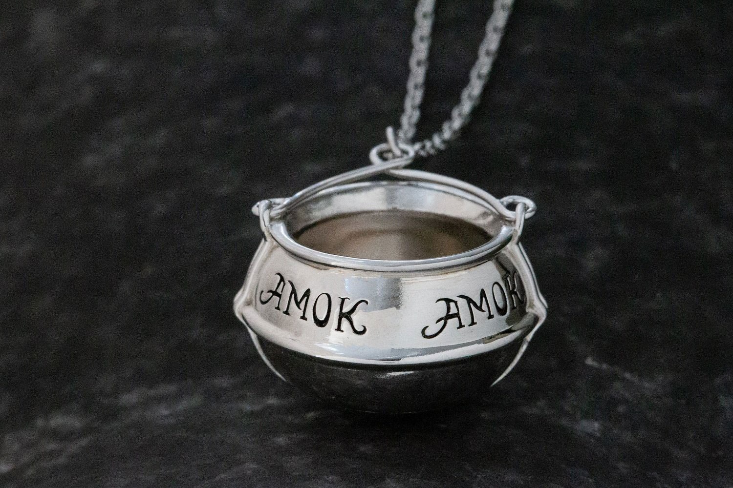 Hocus Pocus Amok Cauldron Necklace