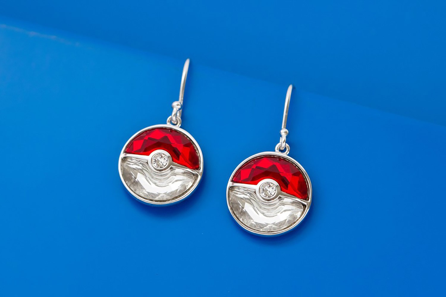 Crystal Poke Ball Dangle Earrings- Prototype Shown