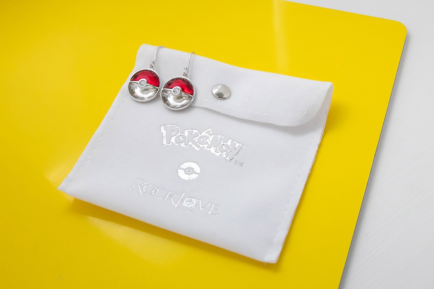 Crystal Poke Ball Dangle Earrings- Prototype Shown