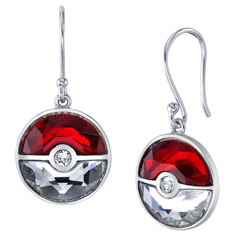 Crystal Poke Ball Dangle Earrings- Prototype Shown