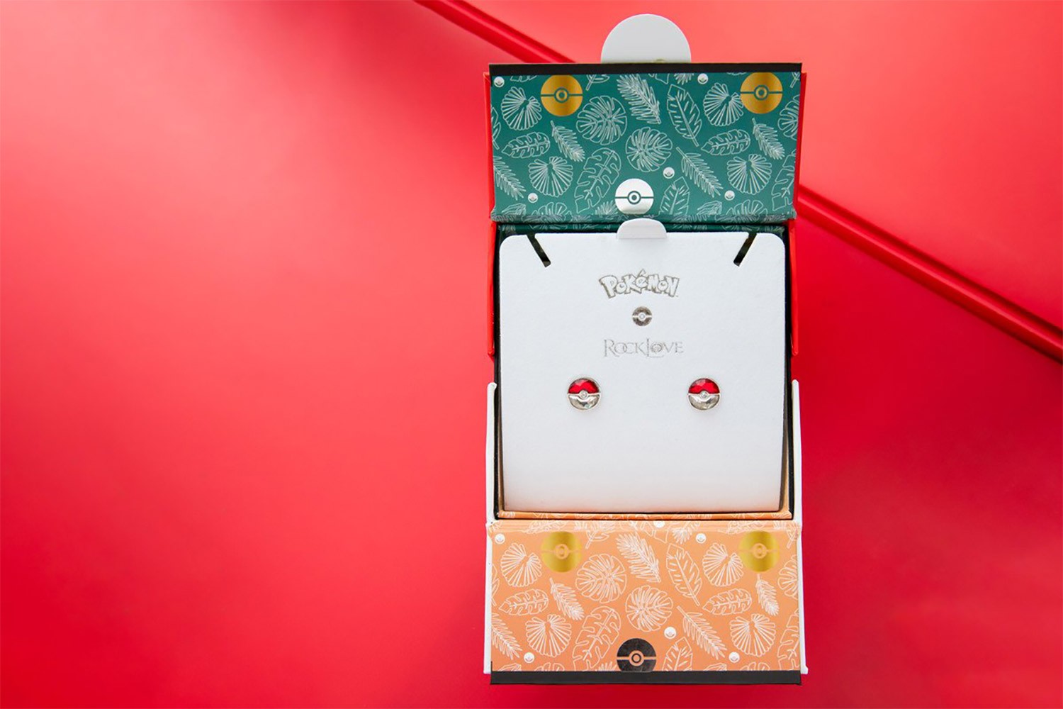 Crystal Poke Ball Stud Earrings- Prototype Shown