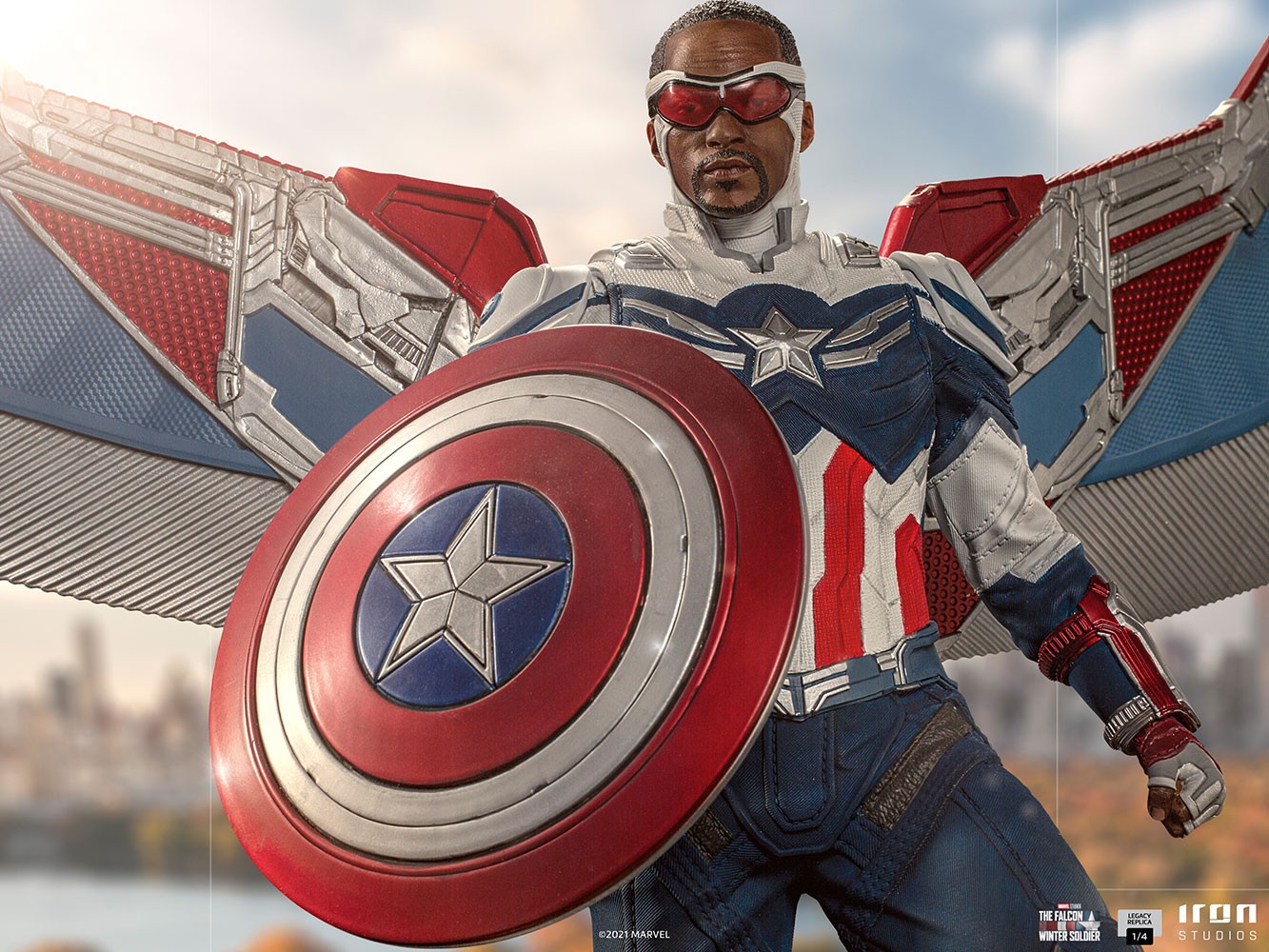 Captain America Sam Wilson (Open Wings Version) Collector Edition (Prototype Shown) View 9