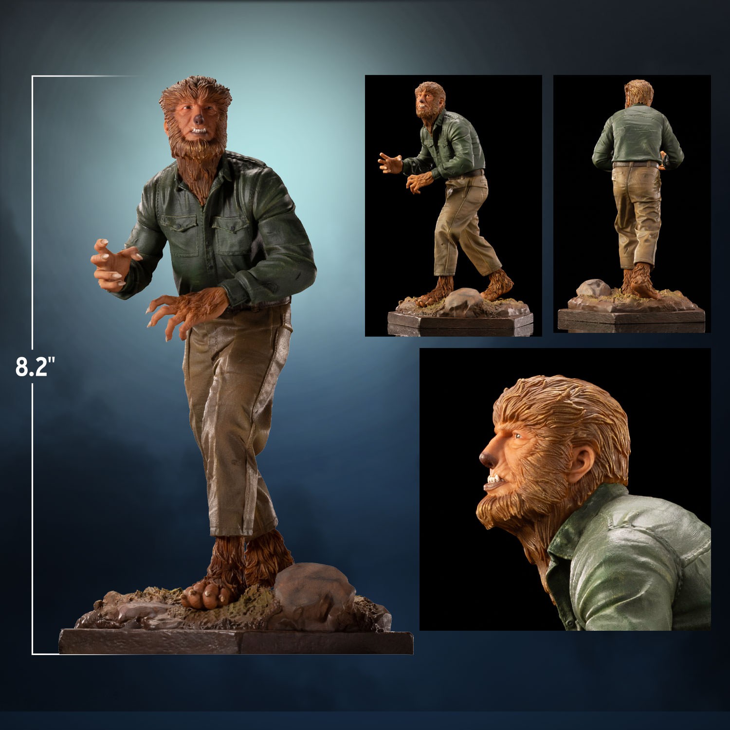 SF・ファンタジー・ホラー UNIVERSAL MONSTERS THE WOLFMAN STATUE Wolfman - Universal Monsters - Art Scale 1/10 - Iron Studios
