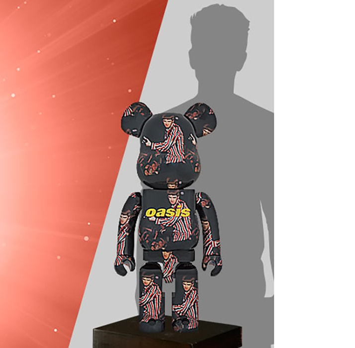 Be@rbrick Oasis Knebworth 1996 (Noel Gallagher) 1000% Collectible