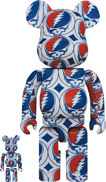 Be@rbrick Grateful Dead (Steal Your Face) 100% and 400% set by 