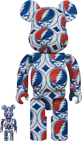 Be@rbrick Grateful Dead (Steal Your Face) 100％ and 400％ Set- Prototype Shown
