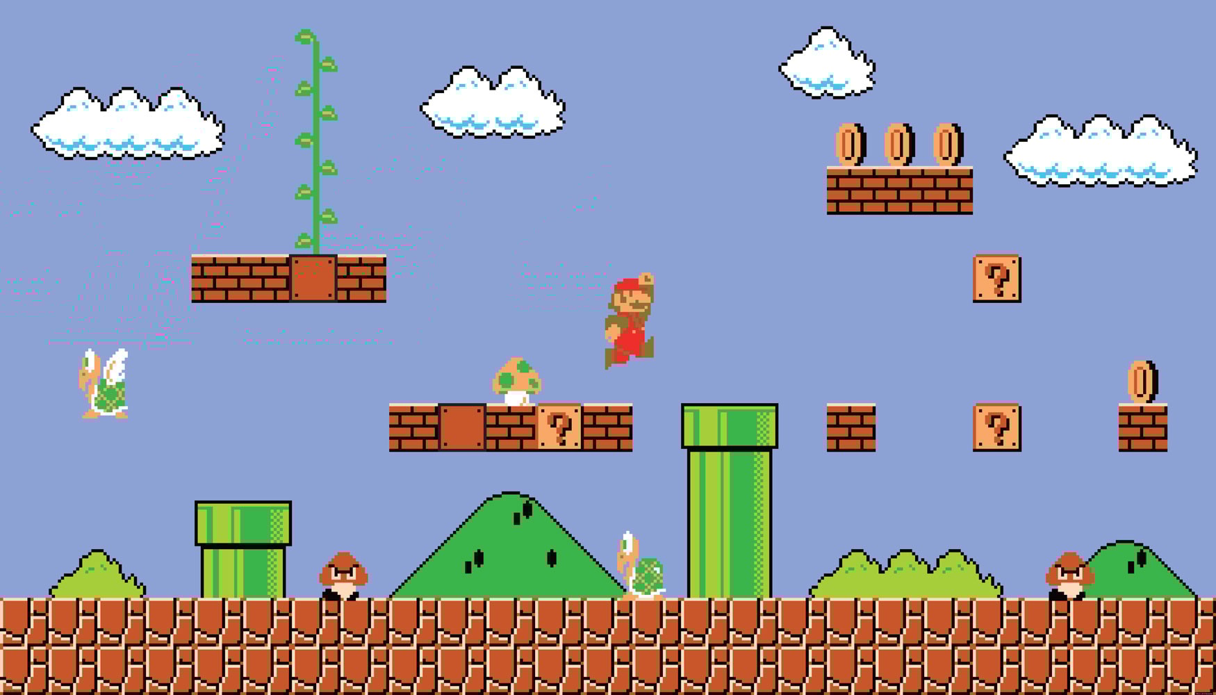 Super Mario Retro Wallpaper Mural View 1