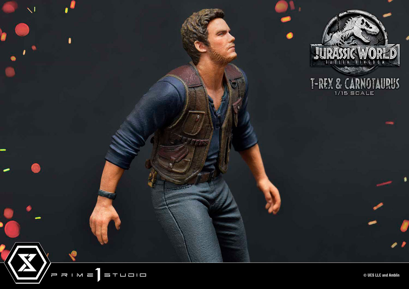 Jurassic World: Fallen Kingdom - T-Rex and Carnotaurus 1:15 Scale Statue -  Prime 1 Studio 