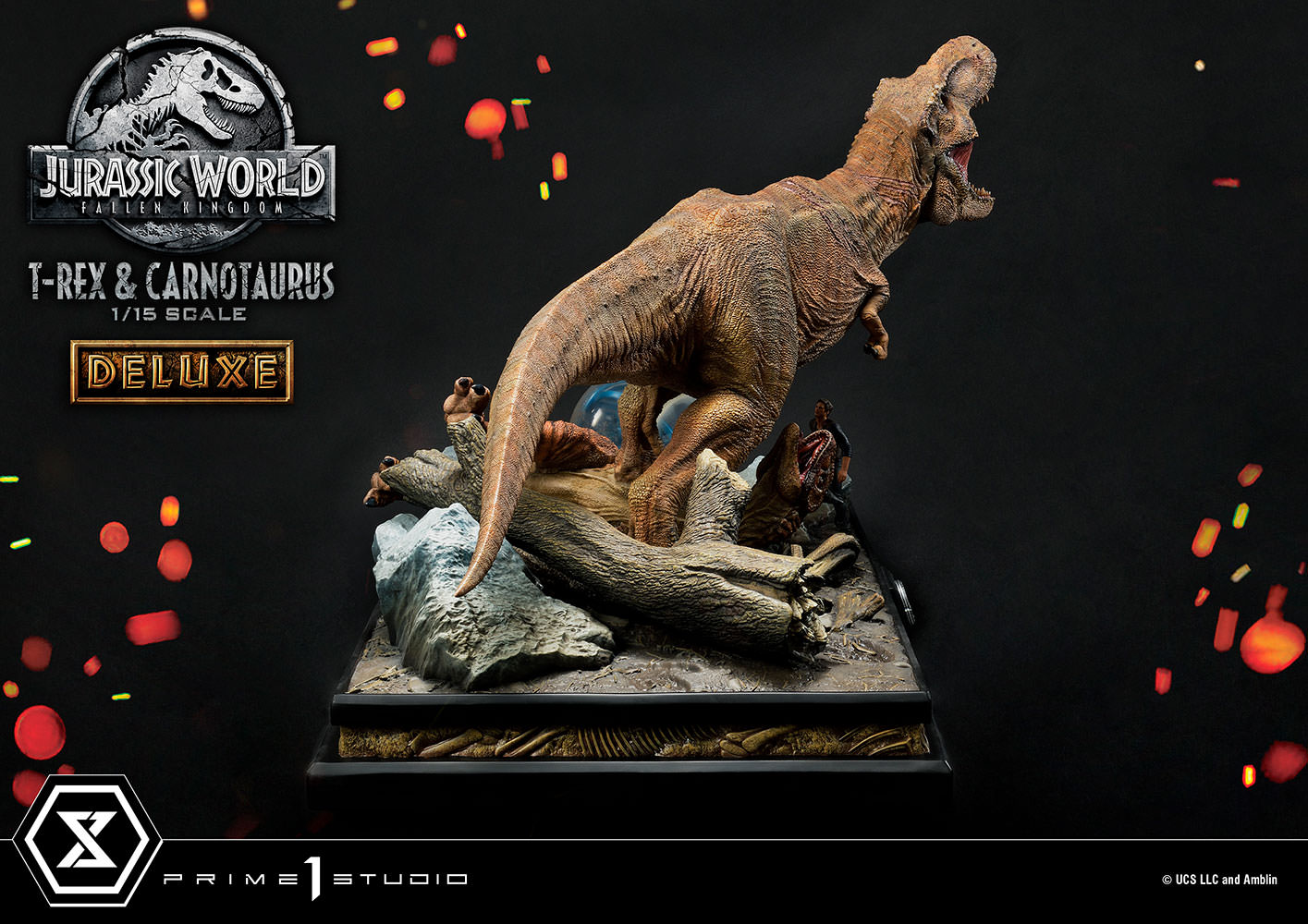 Jurassic World: Fallen Kingdom T-Rex & Carnotaurus (Deluxe Version) Statues  (Prototype Shown) View 9