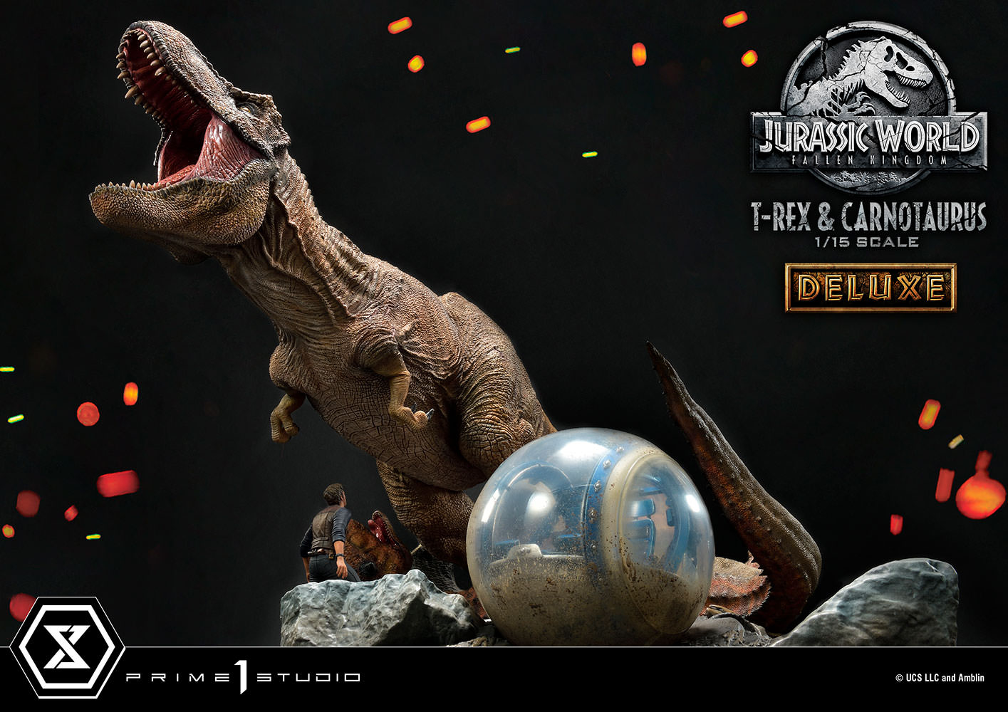 Jurassic World: Fallen Kingdom T-Rex & Carnotaurus (Deluxe Version) Statues  (Prototype Shown) View 13